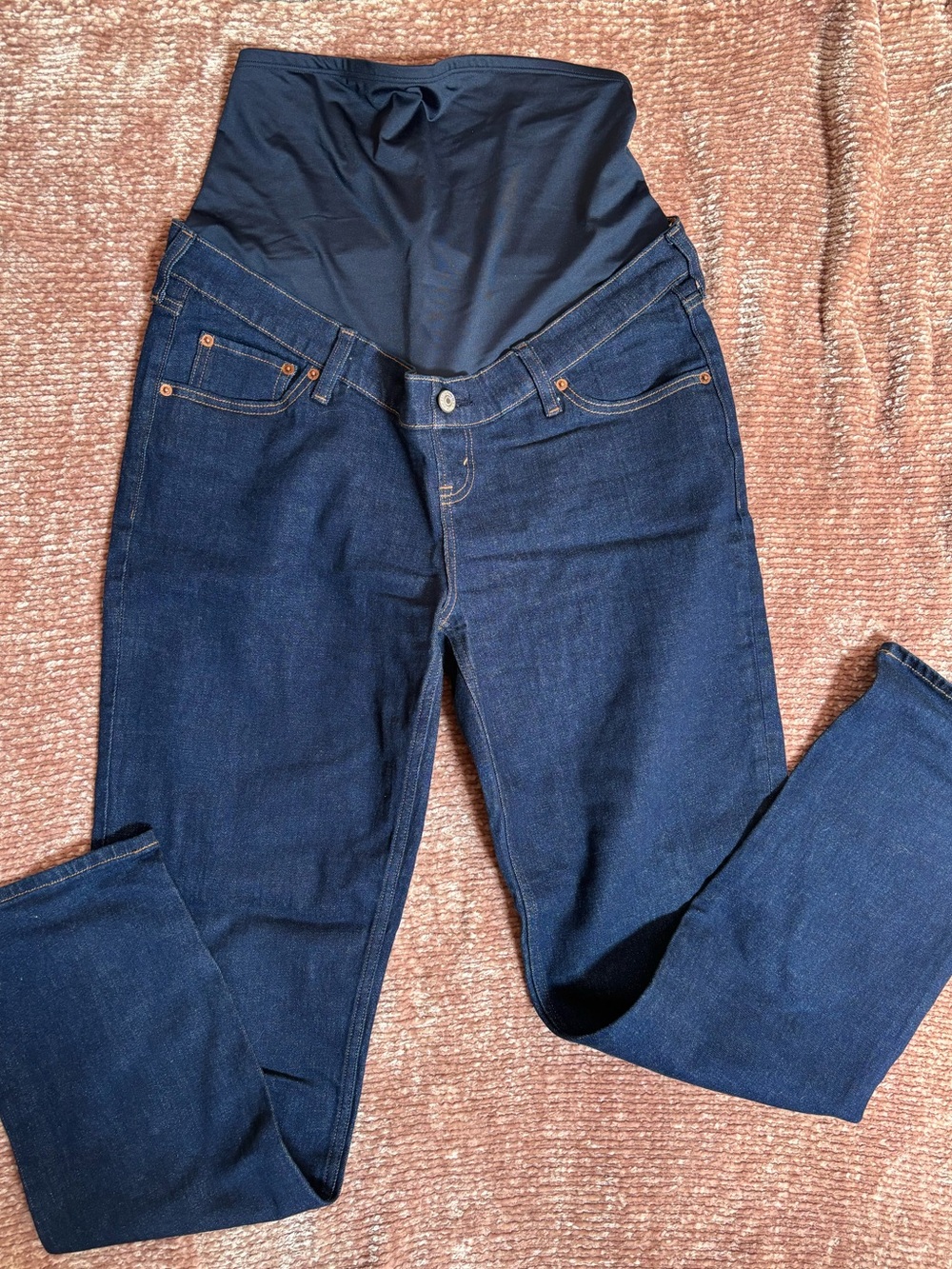 Maternity Abercrombie Dark Blue Denim Jeans with Stretch Panel